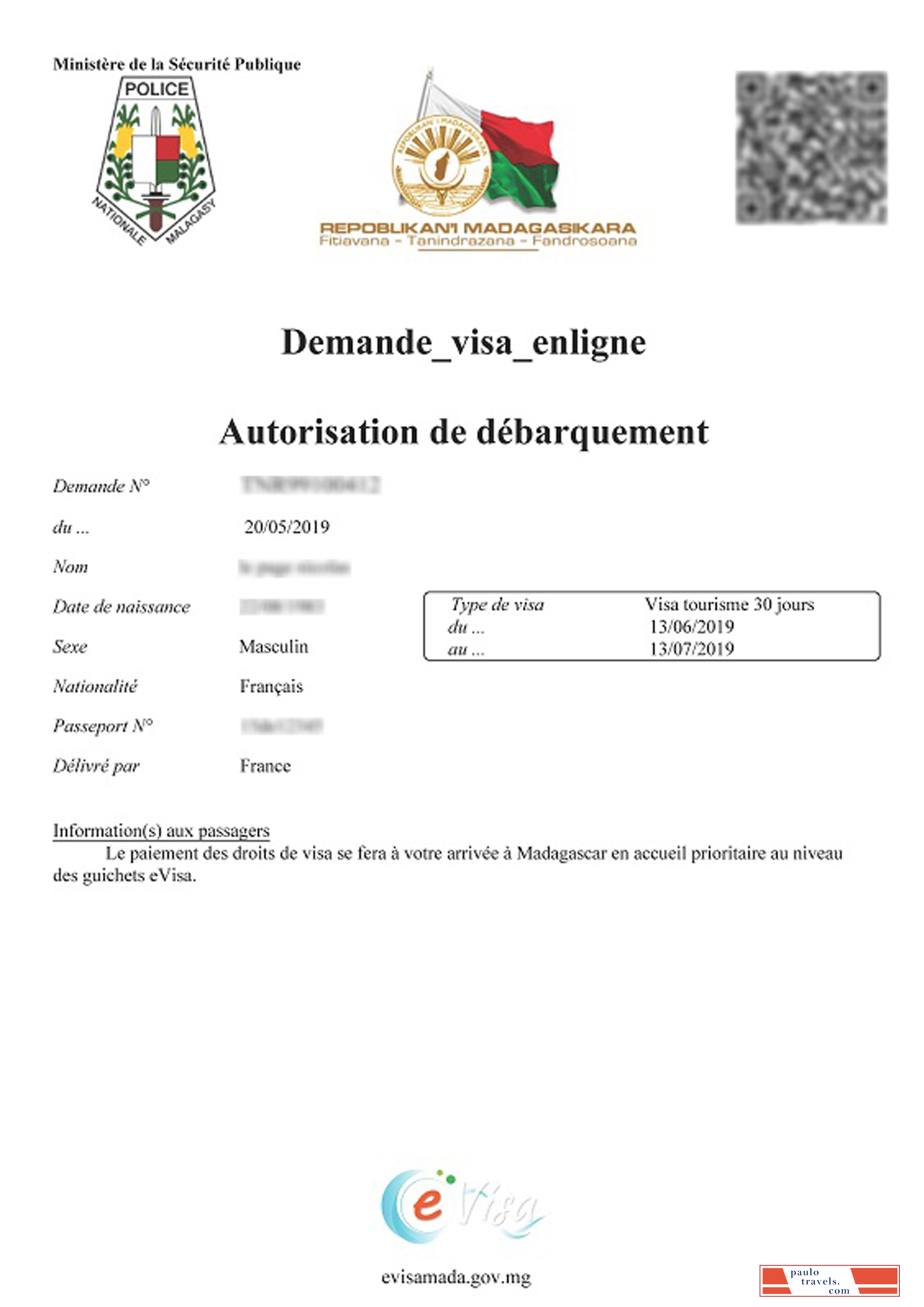 Madagascar work permit